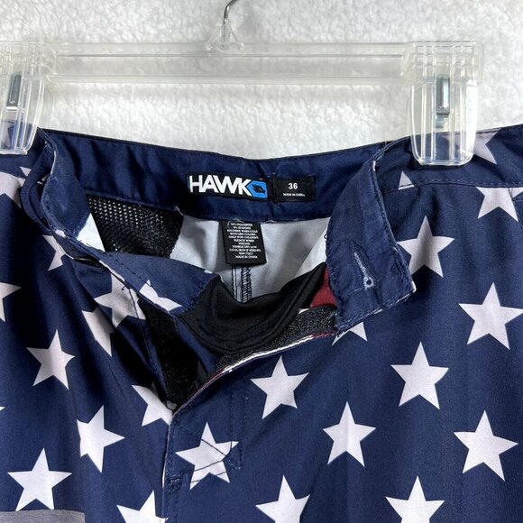 Hawk NWT Mens 36 American Flag Hybrid Skate To Swim Shorts Skater Swimwear Beach - Picture 2 of 7